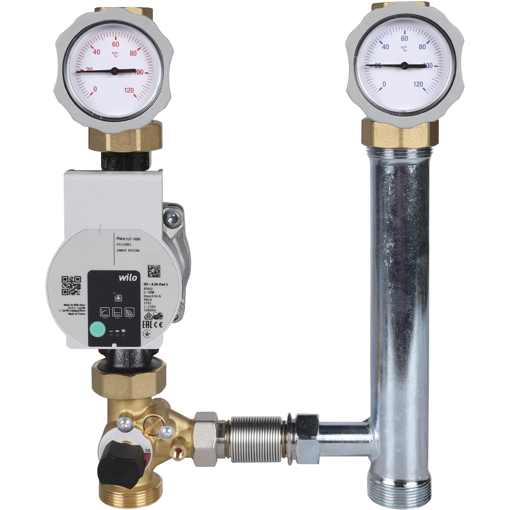 Насосная группа Meibes V-MK 1 с насосом Wilo PARA SC 7.0, со смесителем, подающая линия слева, M66833.36WI