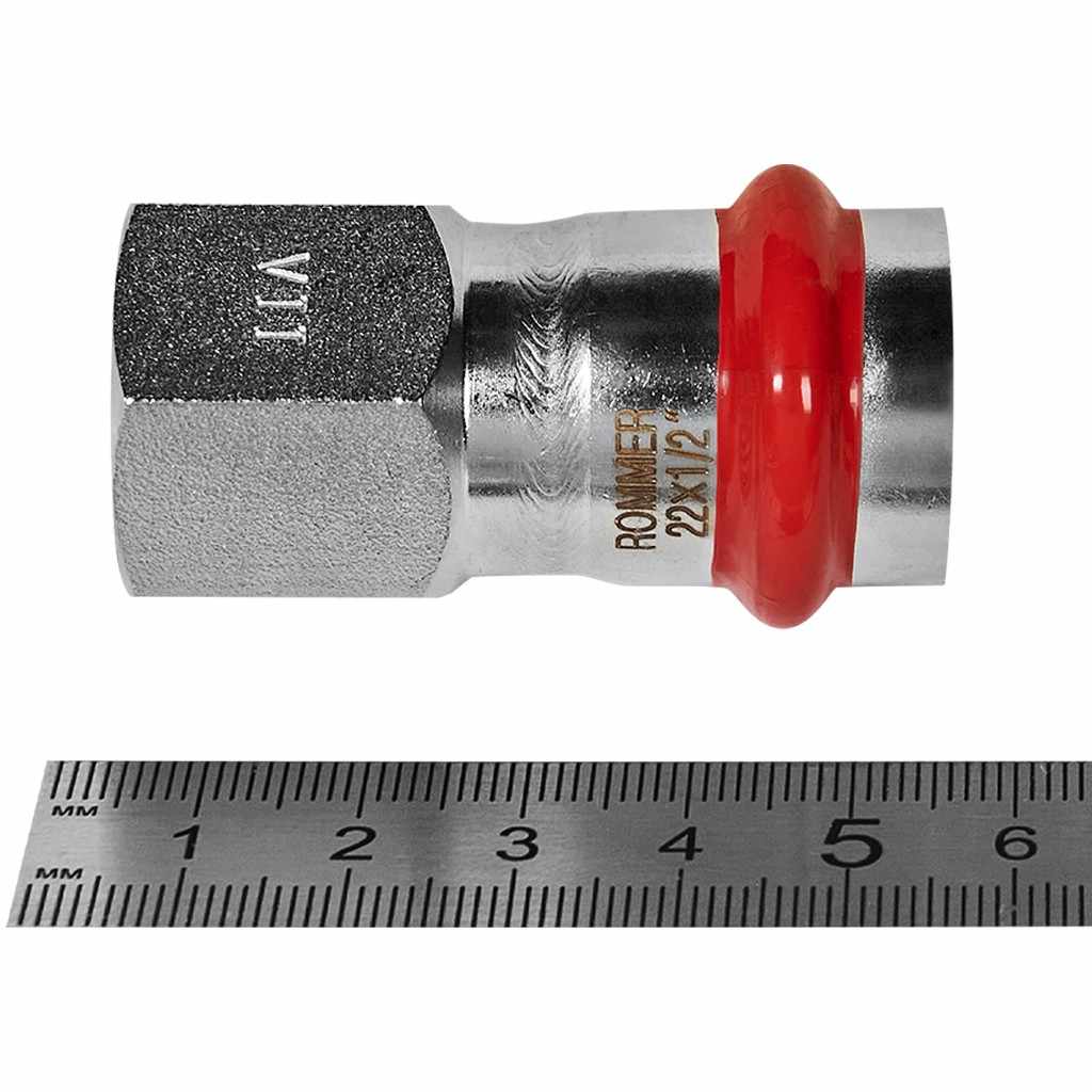 Переходник ROMMER ВПр-ВР, 22х1/2, из нержавеющей стали прессовой, RSS-1022-002212