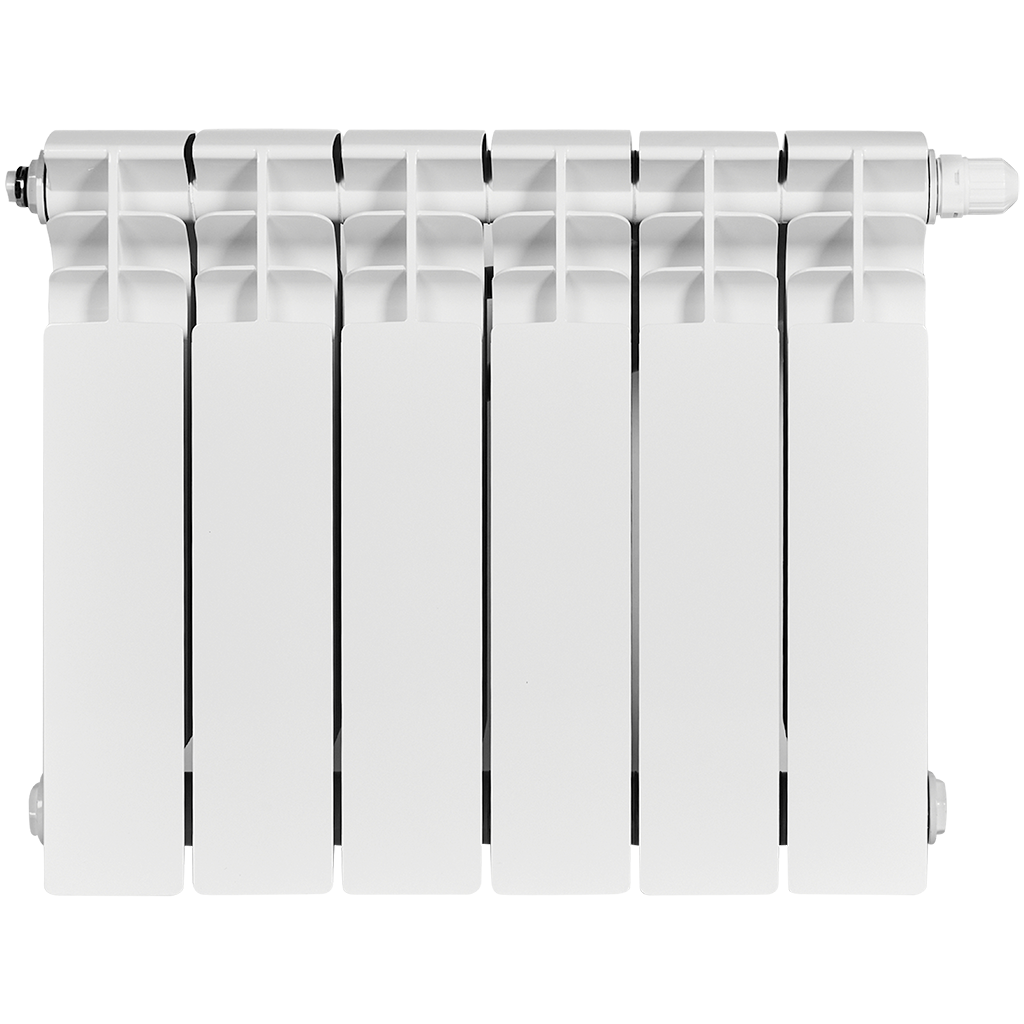 Радиатор биметаллический STOUT TITAN VENTIL 350 6 секций нижнее правое подключение, SRB-3320-035006