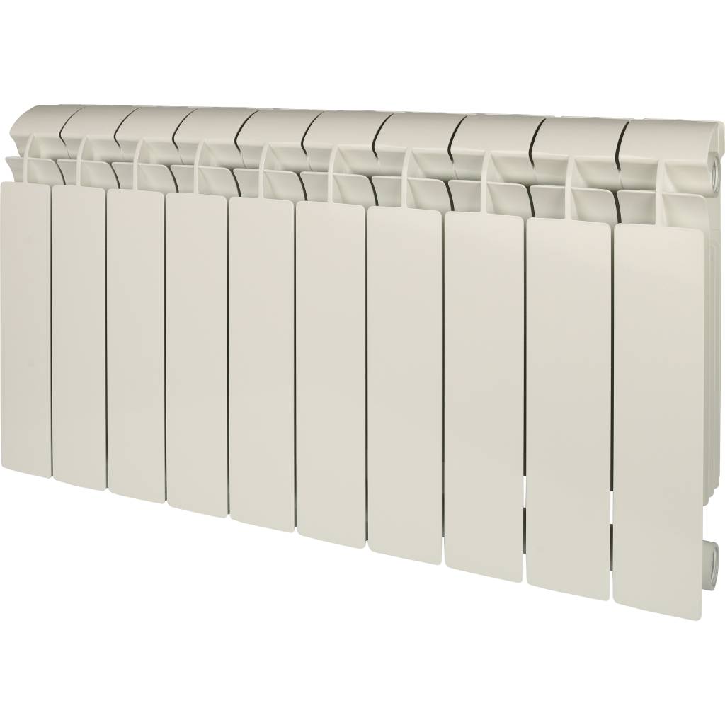 Радиатор алюминиевый Global VOX- R 350 10 секций боковое подключение (белый RAL 9010), VX03501010