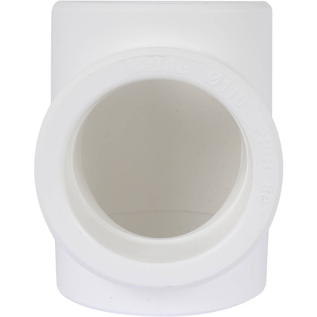 Тройник Kalde d=110 для полипропиленовых труб под сварку (цвет белый), 3212-teo-110000