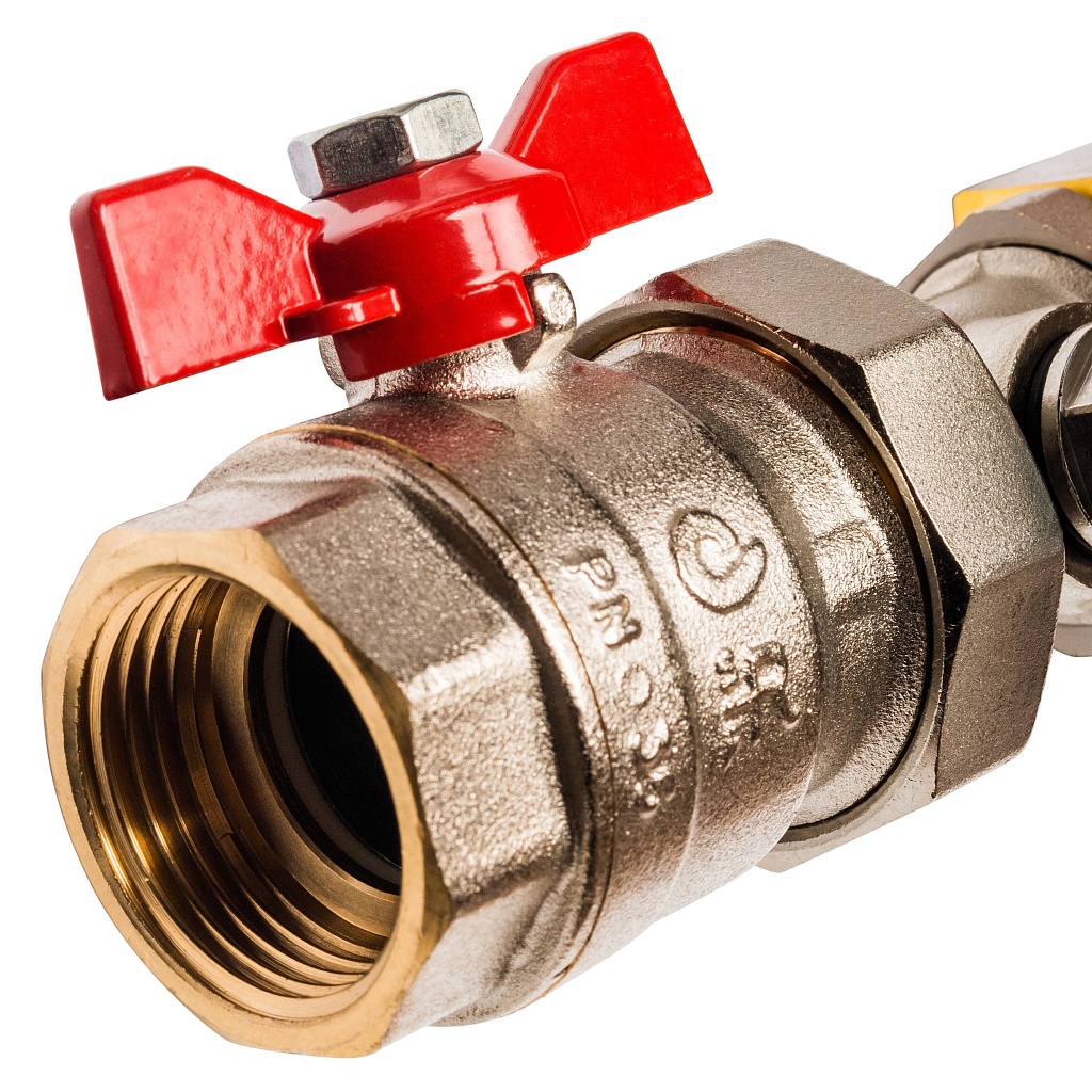 Распределительный коллектор из латуни с расходомерами STOUT 11 выходов