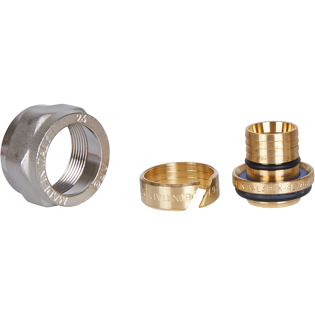 Тройник-переходник STOUT с внутренней резьбой 3/4 х26 для металлопластиковых труб винтовой, SFS-0012-003426