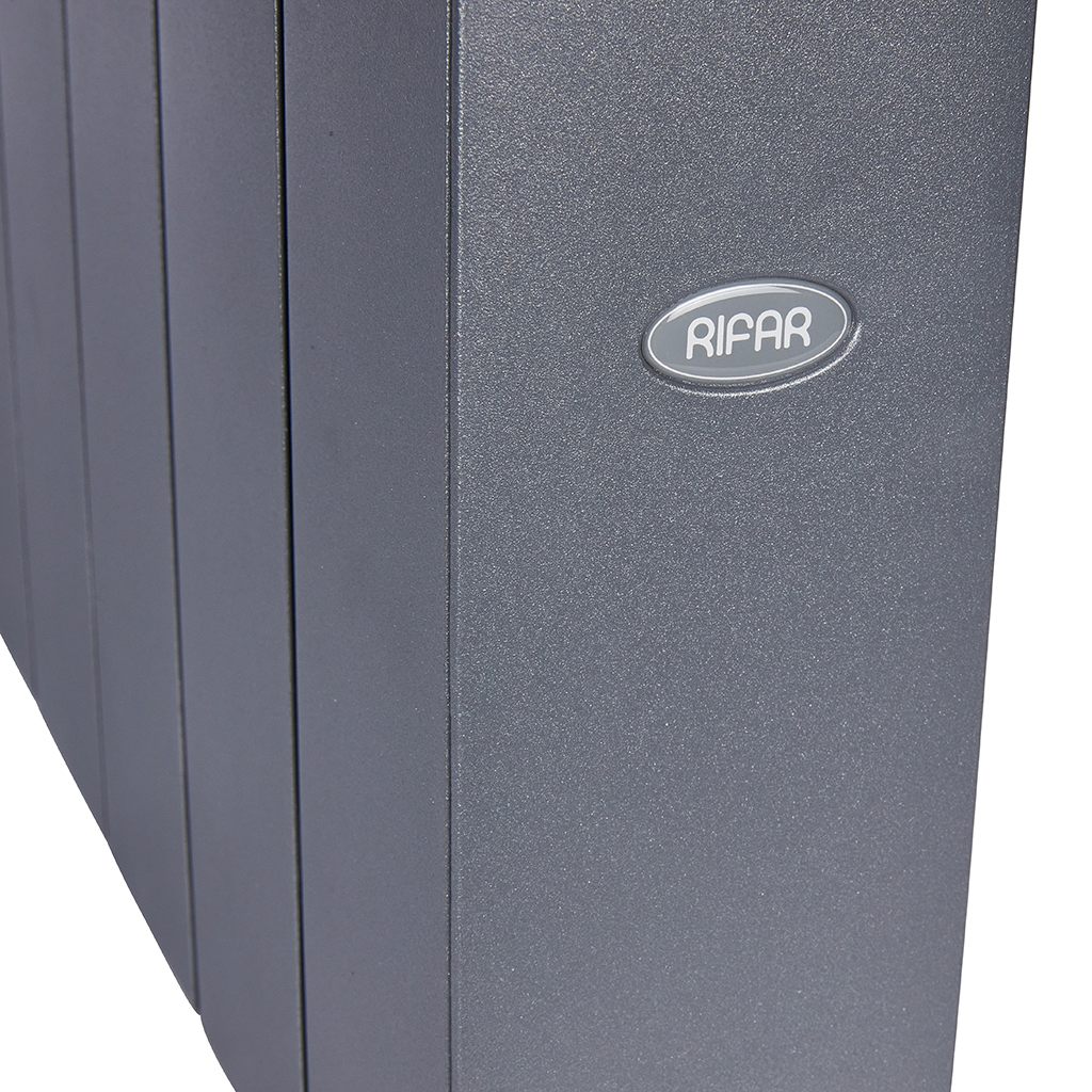 Радиатор биметаллический RIFAR SUPReMO VENTIL 350 SVR 10 секций нижнее правое подключение (Цвет ТИТАН), 4RS35.VR-10-TI