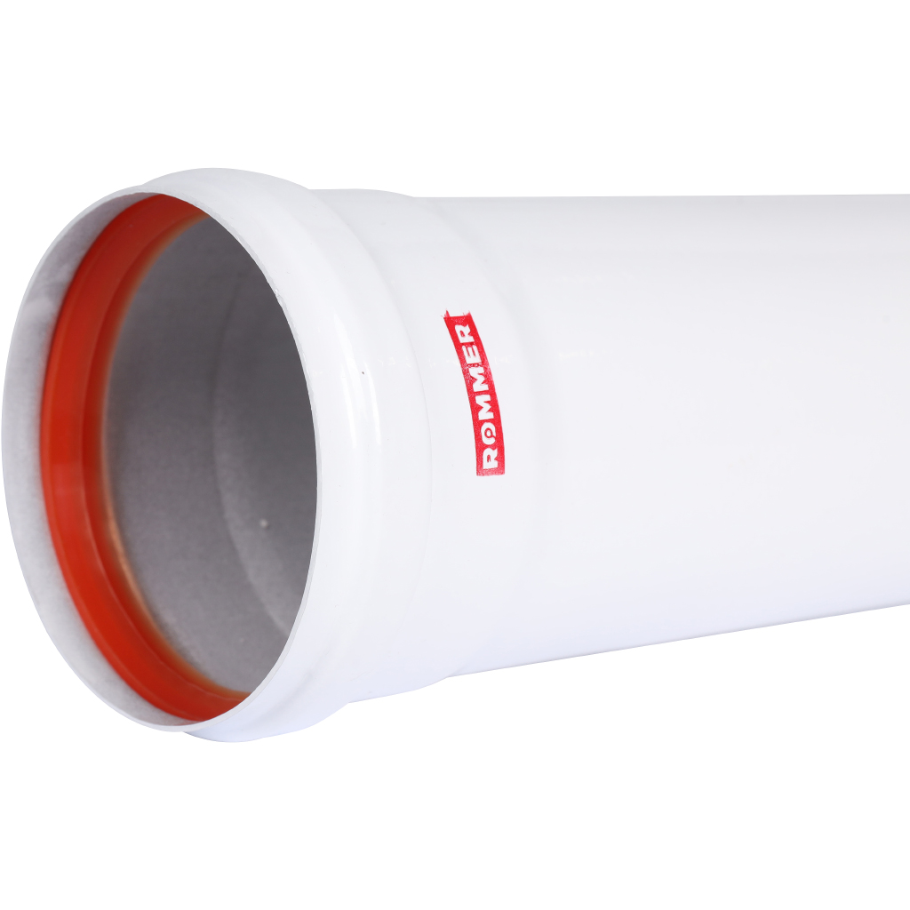 Удлинитель дымохода традиционный ROMMER D80(п-м), L250, RCA-0080-000250