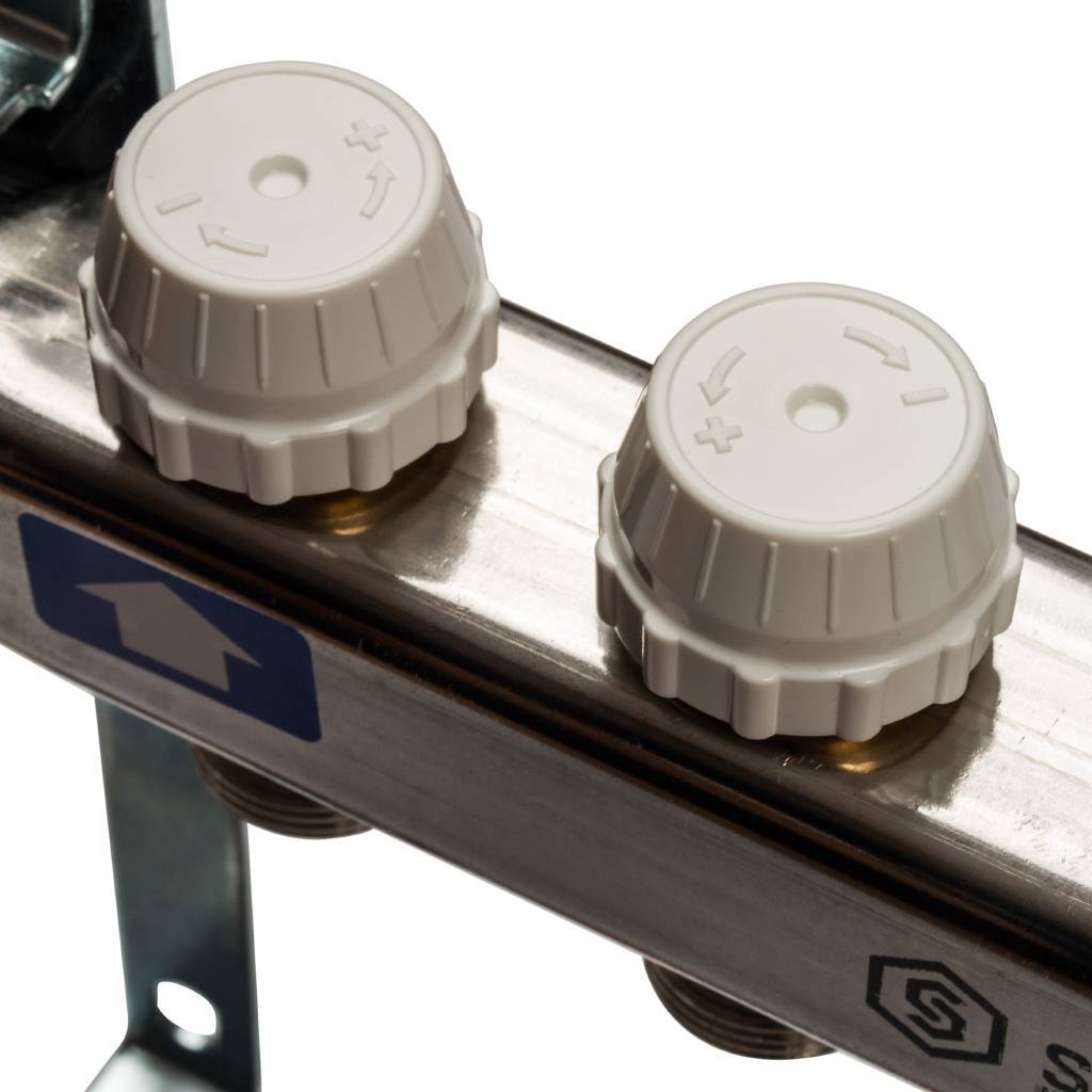 Коллектор из нержавеющей стали в сборе без расходомеров STOUT 3 выхода, SMS 0912 000003