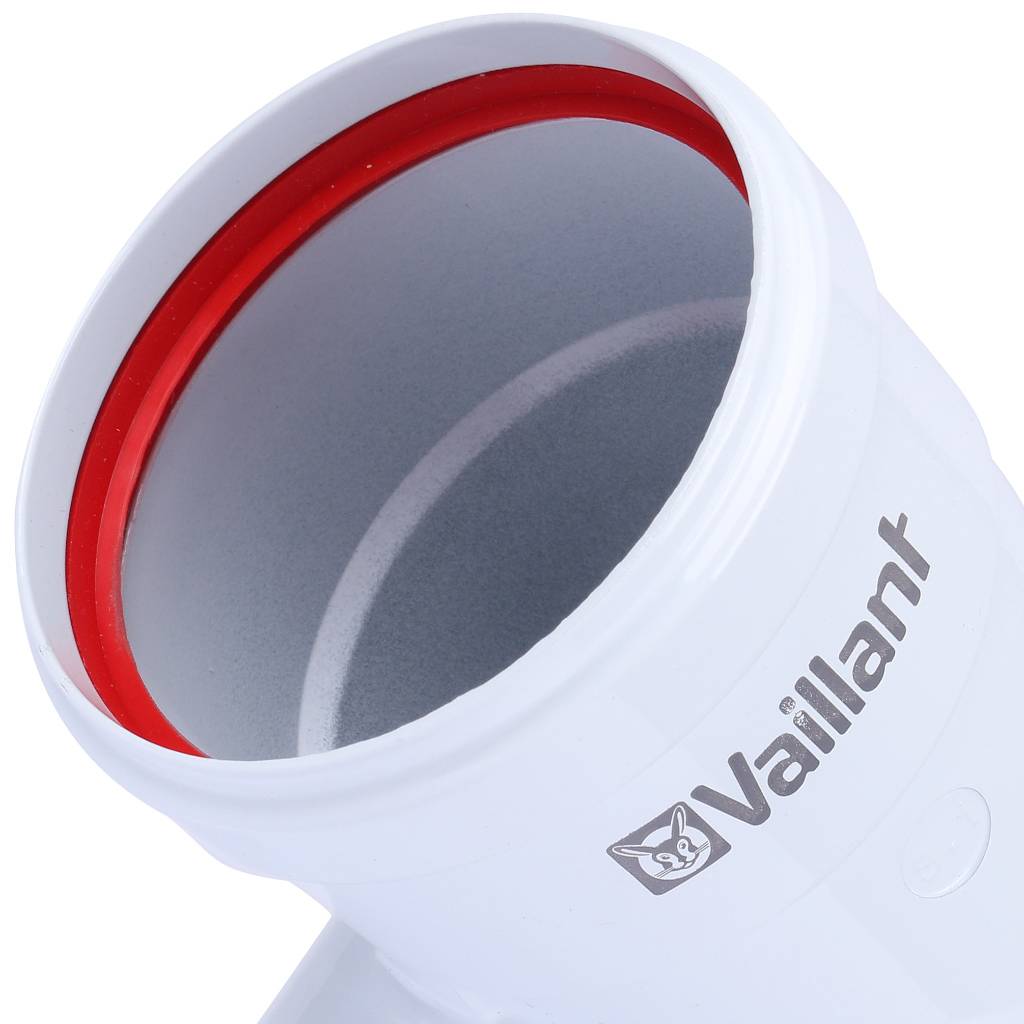 Отвод Vaillant 90 DN 80 белый, 300818