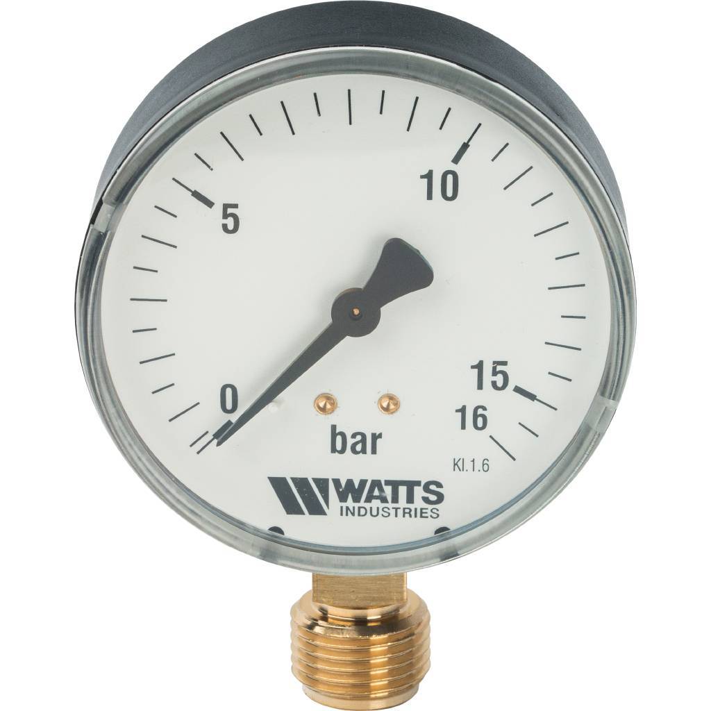 Манометр радиальный WATTS 80мм 1/2