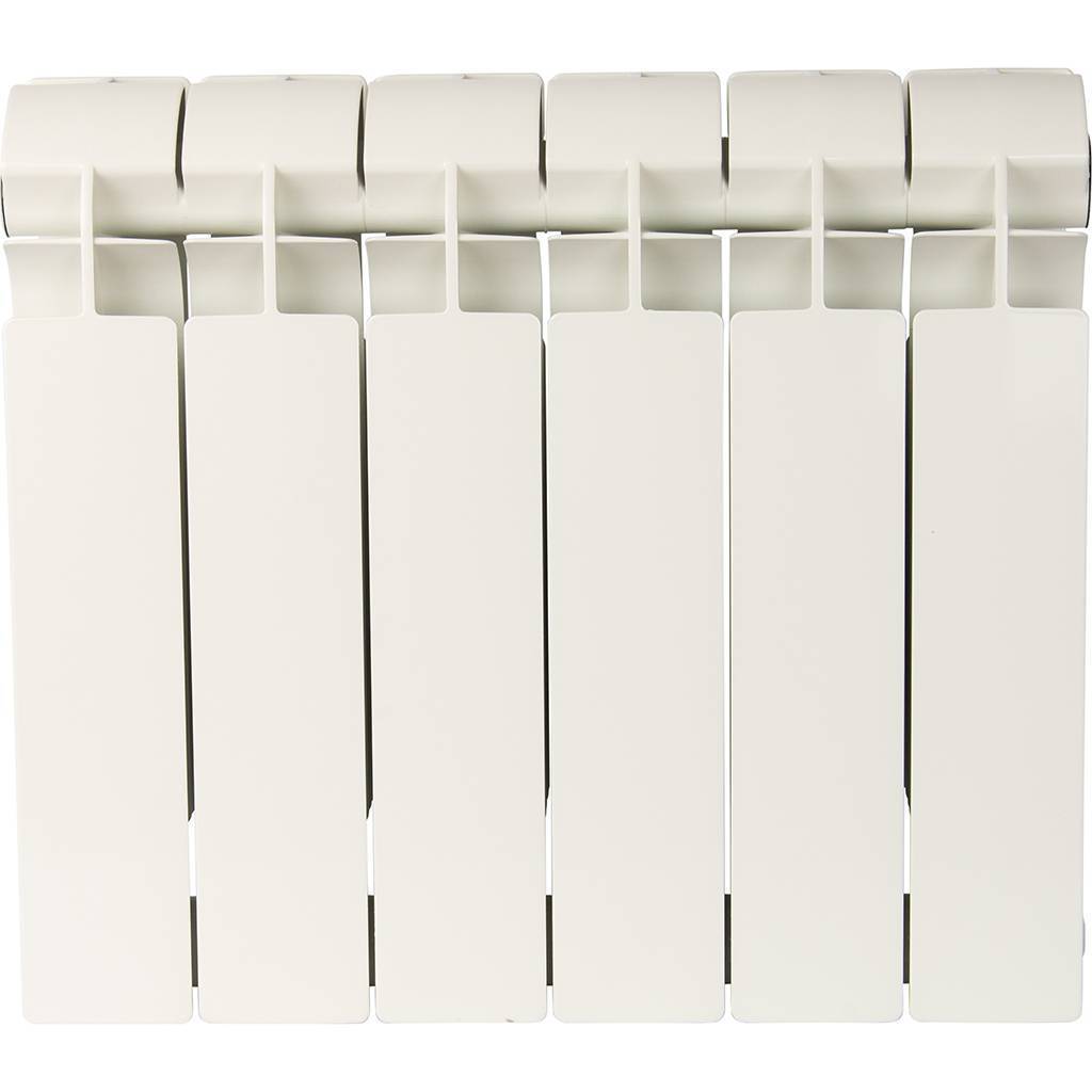 Радиатор биметаллический Global STYLE PLUS 350 6 секций боковое подключение (белый RAL 9010), STP03501006