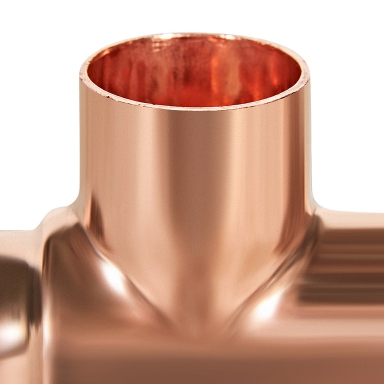 Тройник JINTIAN ВП 28x22x22 из меди под пайку, JT-15130282222