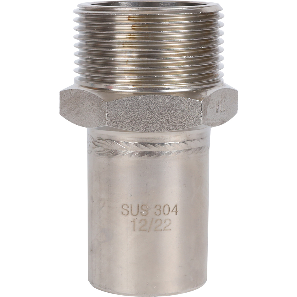 Вставка переходная НПр-НР ROMMER 35х1 1/4 из нержавеющей стали прессовой