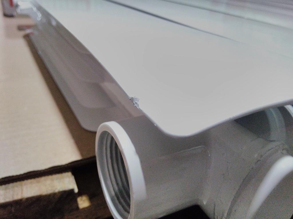 Уцененный товар (замятия, сколы на ламелях крайних секций нарушена упаковка  (БОЙ СКЛАДА) ): Радиатор алюминиевый ROMMER Profi 500 8 секции (AL500-80-80-100) (RAL9016), RAL-1210-050008