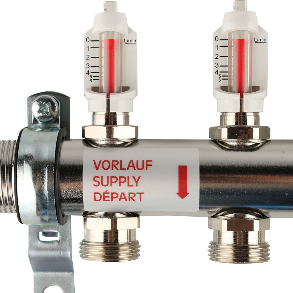*12180611001 РЕХАУ RAUTHERM S Распределительный коллектор HKV на 6 контуров нерж .сталь (без шаровых кранов)