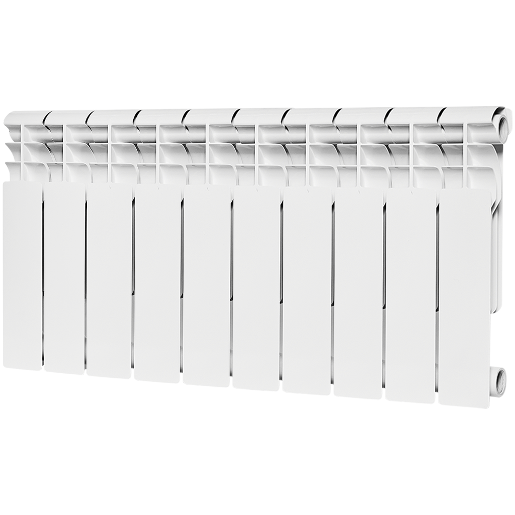 Радиатор биметаллический ROMMER Profi BM 350 10 секций боковое подключение (BI350-80-80-130) (RAL9016), RBM-1210-035010