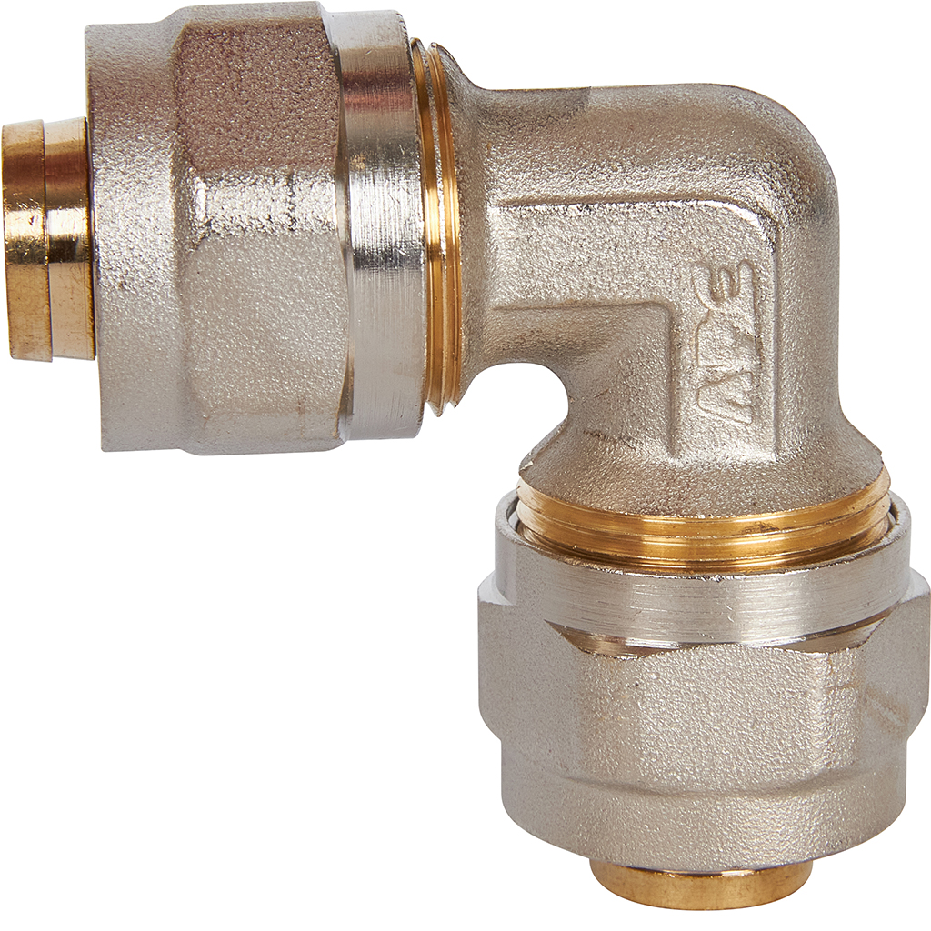 Угольник STOUT  90° 20х20 для металлопластиковых труб винтовой, SFS-0003-002020