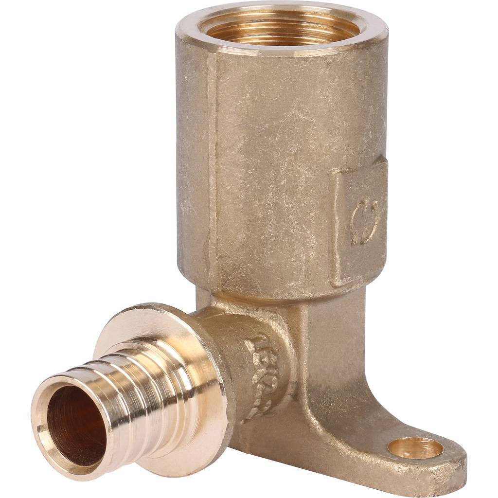 Угольник STOUT настенный с длинным нарезным патрубком 16-Rp 1/2