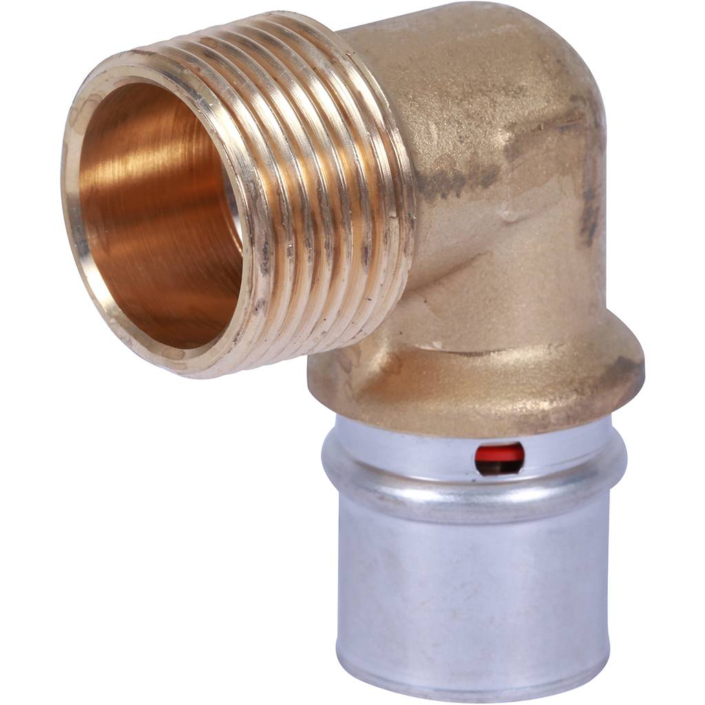 Угольник-переходник STOUT с наружной резьбой 1 х26 для металлопластиковых труб прессовой, SFP-0011-000126