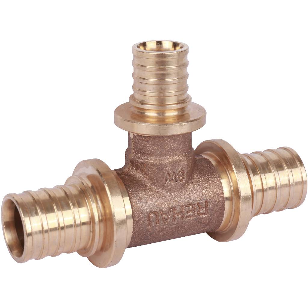 Тройник РЕХАУ RAUTITAN PLATINUM с уменьшенным боковым проходом 20-16-20 RX для труб из сшитого полиэтилена аксиальный