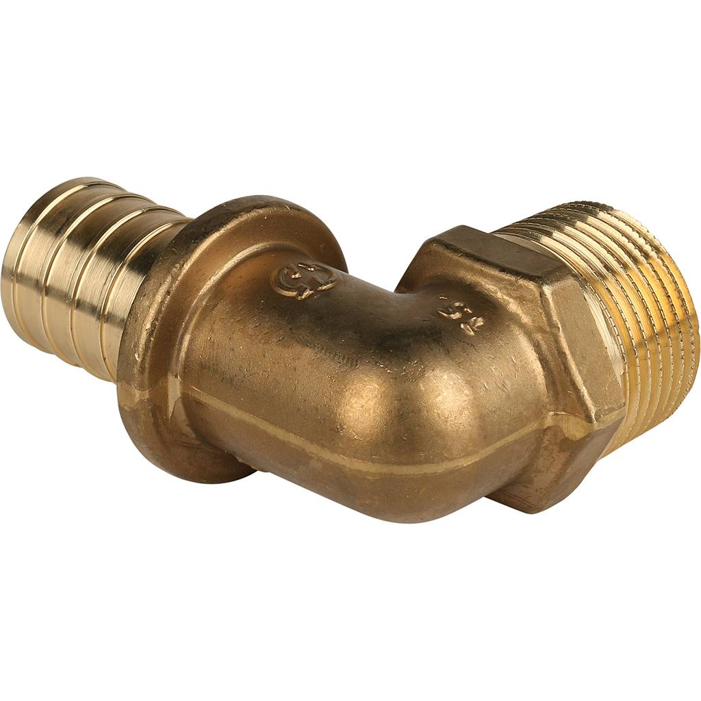 Угольник-переходник STOUT с наружной резьбой 32xR 1 для труб из сшитого полиэтилена аксиальный, SFA-0005-003210