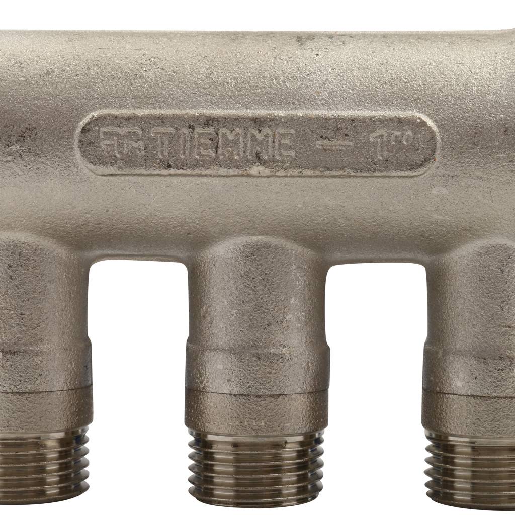 Коллектор TIEMME (1/2)х1 с кран. на 3 выхода