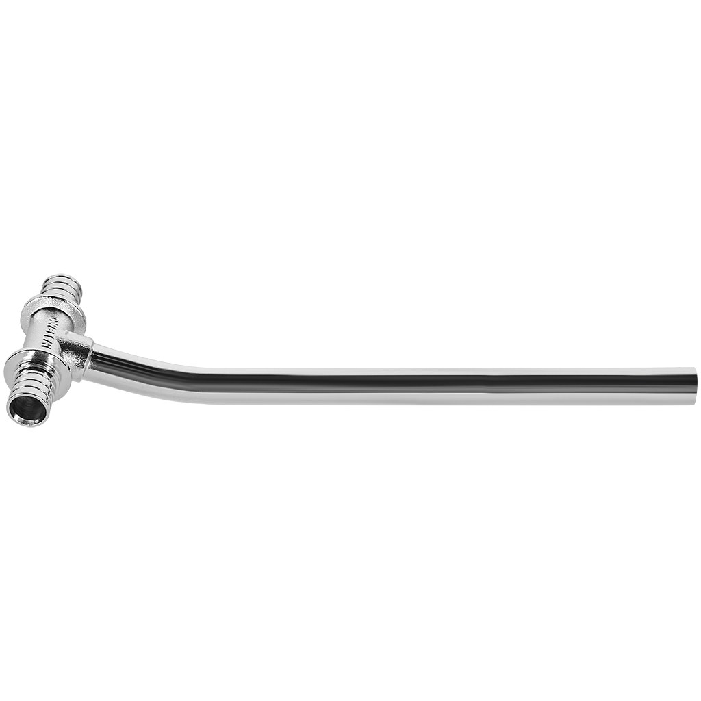 Трубка для подкл-я радиатора ROMMER Т-образная 20х15х20, L=250мм для труб из сшитого полиэтилена аксиальный