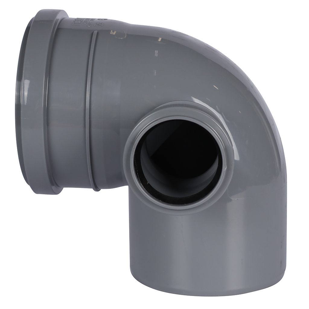 Отвод Политэк 110х90 с выходом 50 правый, 300111050П