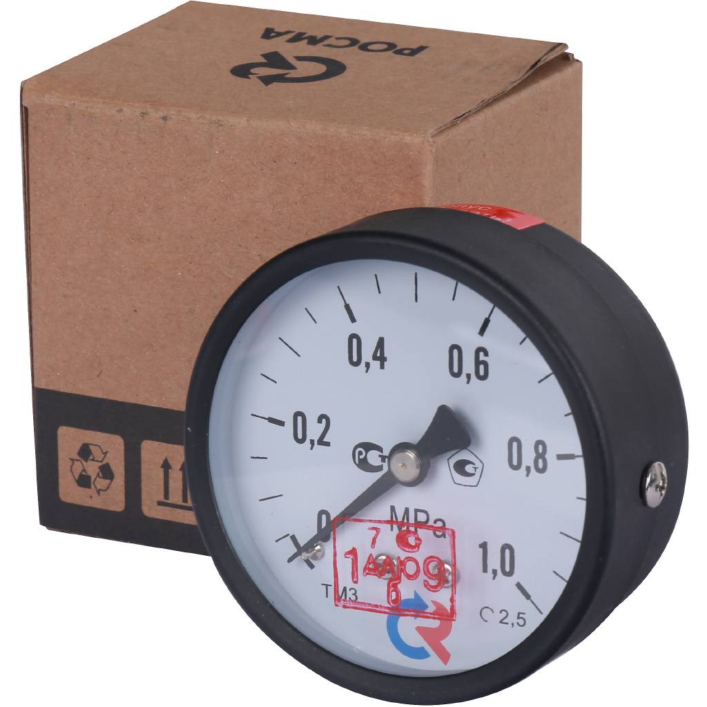 Манометр общетехнический РОСМА 63 мм 150 градусов 1/4 давление 1 МРа осевое присоединение ТМ-310Т