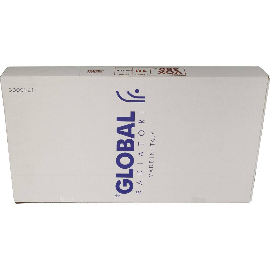 Радиатор алюминиевый Global VOX- R 350 10 секций боковое подключение (белый RAL 9010), VX03501010