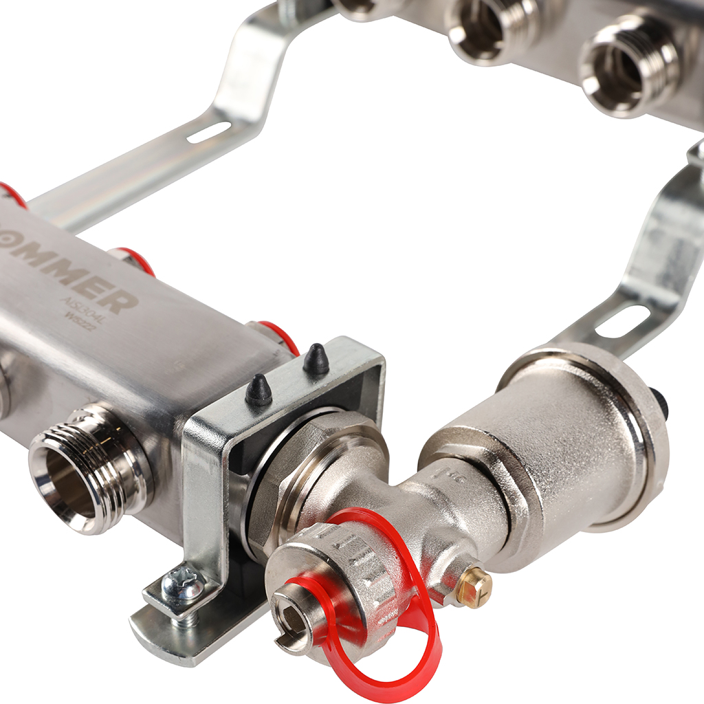 Коллектор из нержавеющей стали в сборе без расходомеров ROMMER 3 выхода, RMS-3210-000003