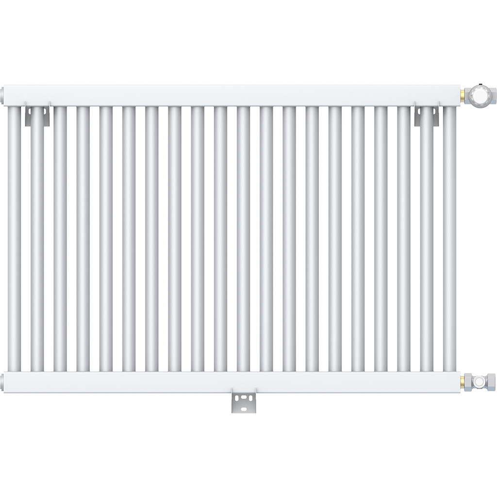 1-но трубчатый стальной радиатор ROMMER RST 1200/15 секций нижнее подключение RAL9016, RST-120015-020