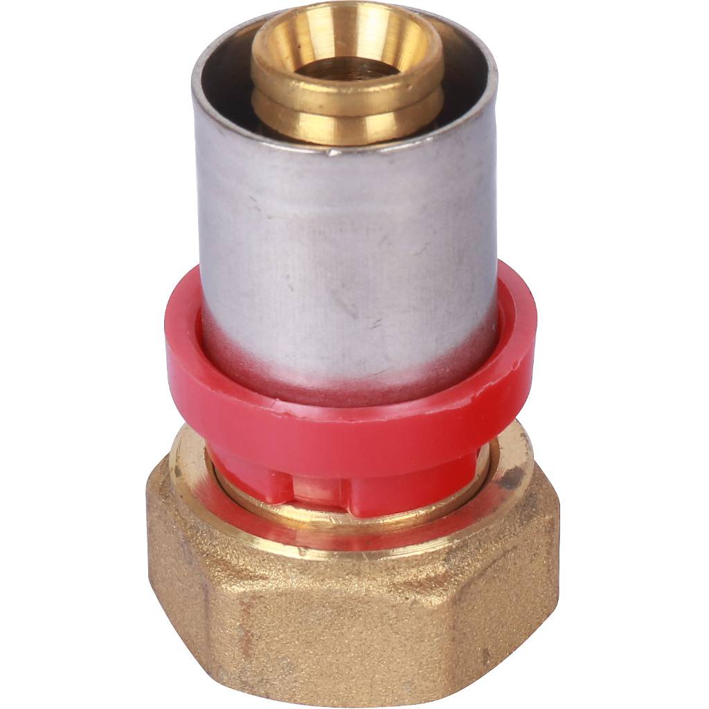 Муфта TIEMME с накидной гайкой и плоской прокладкой 16x1/2, 1670021(аналог 1650034)