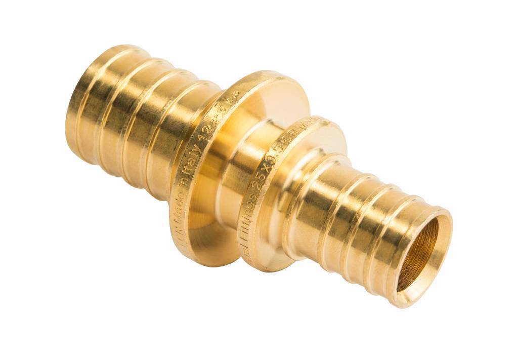 Муфта STOUT соединительная переходная для труб из сшитого полиэтилена (аксиал., 25x16)