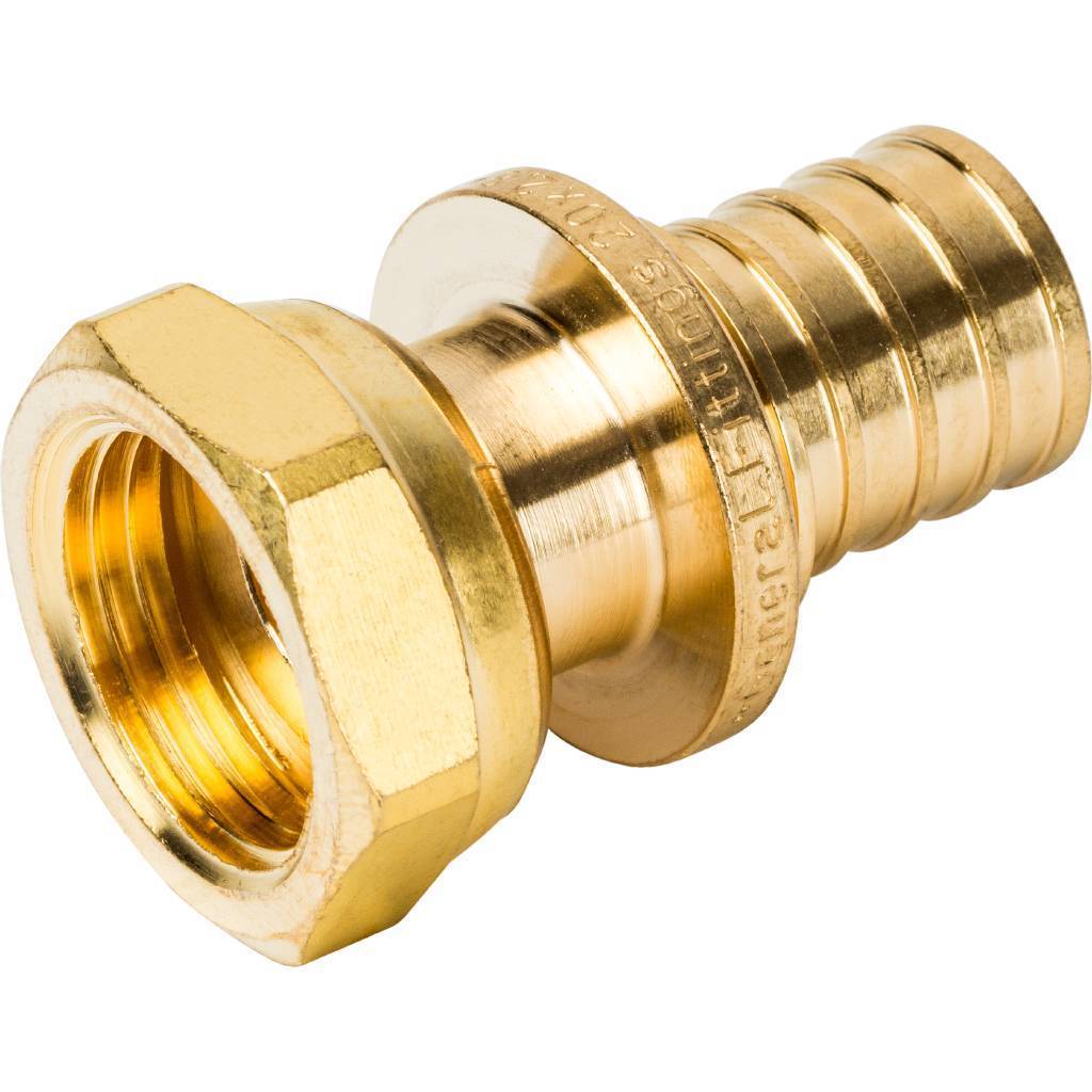 Переходник STOUT с накидной гайкой 20xG 1/2 для труб из сшитого полиэтилена аксиальный