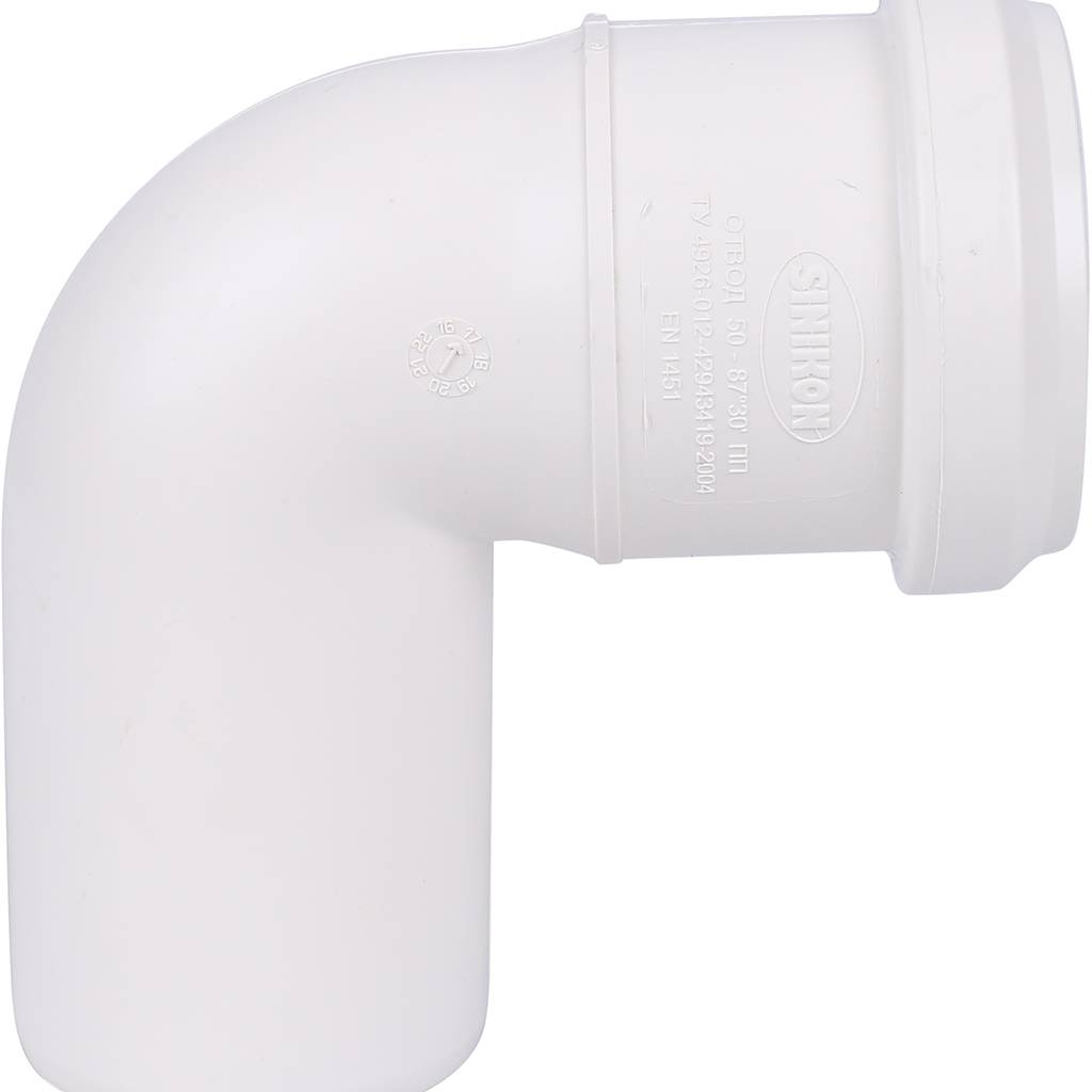 Отвод Sinikon КОМФОРТ ПЛЮС D50x87, 504035.K