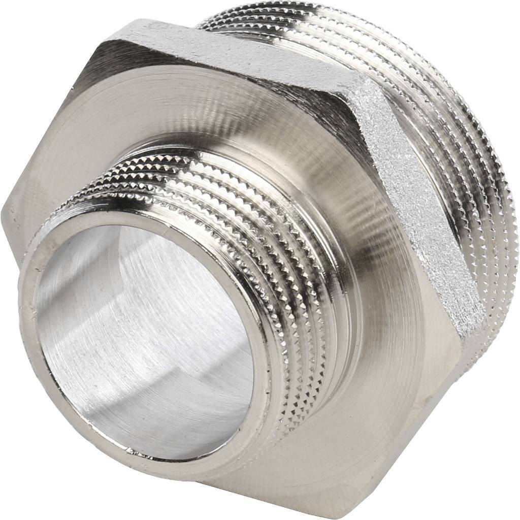Ниппель НН STOUT переходной никелированный 1 1/2X1, SFT-0004-001121