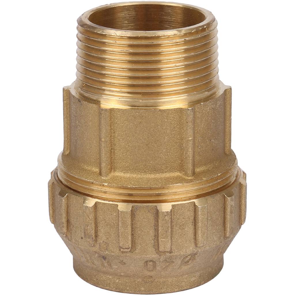 Муфта TIEMME с наружной резьбой 40х1 1/4 для труб ПНД винтовой, 3400004