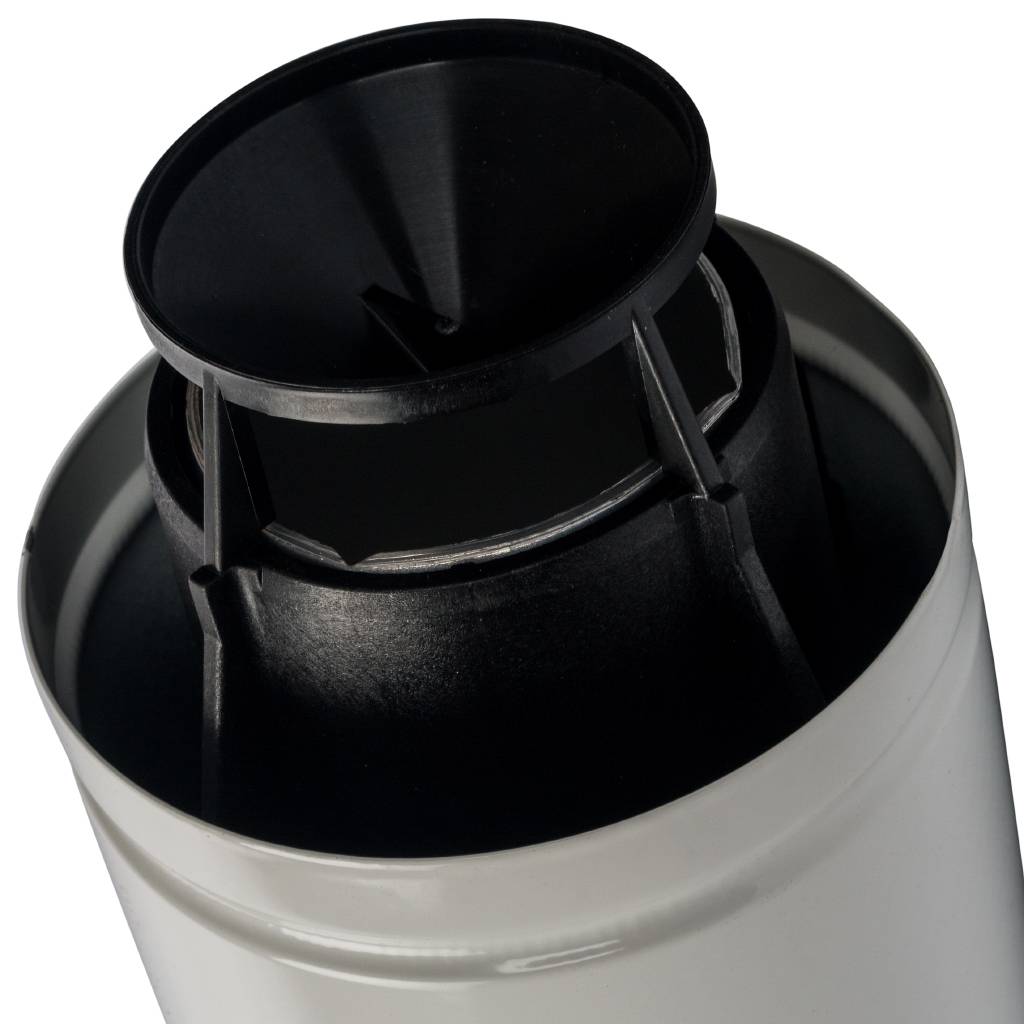 *SCA-6010-000830 STOUT Элемент дымохода DN60/100 конечный участок 830мм дымохода для горизонт. прохода через стену с оголовком из пластика, SCA-6010-000830