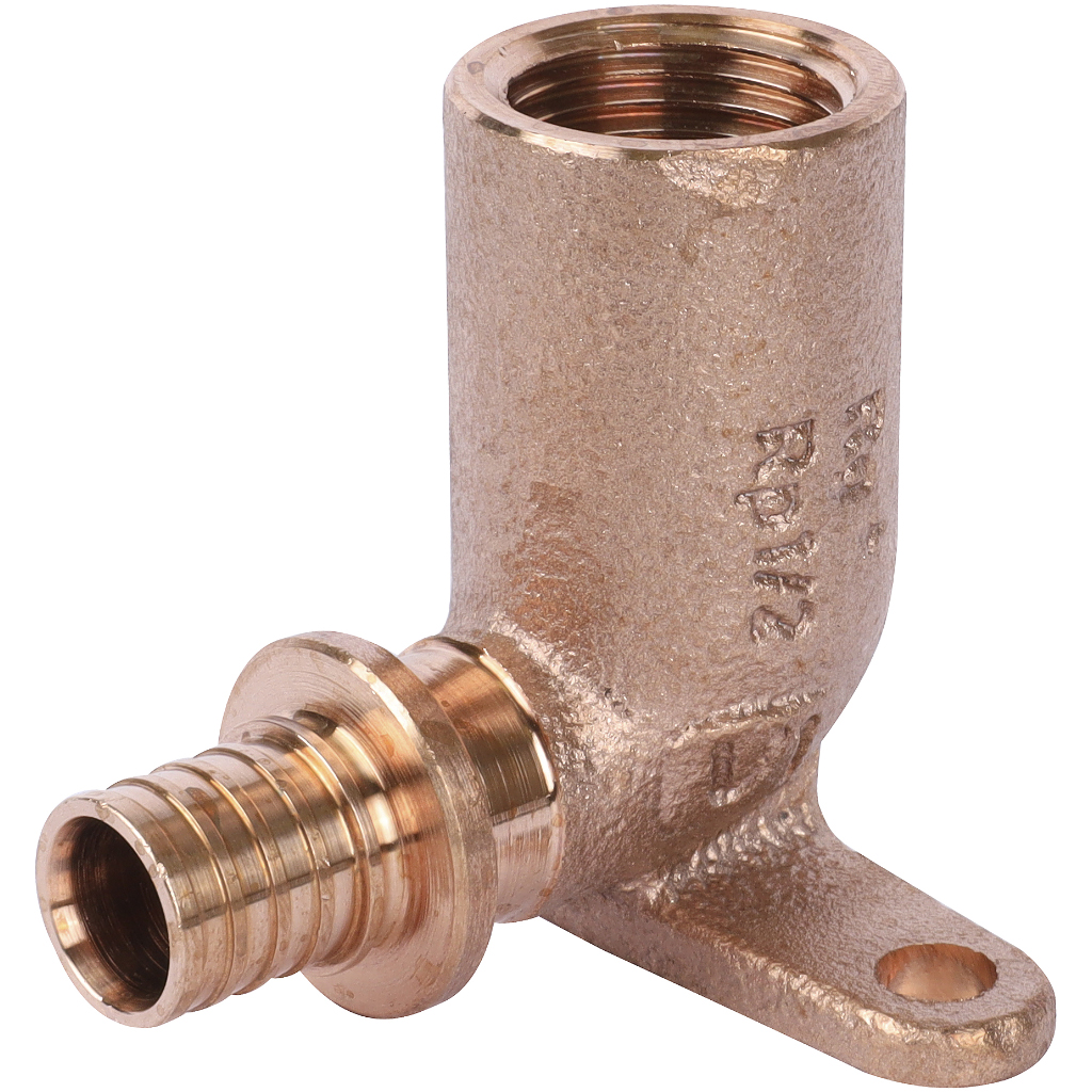 Угольник настенный РЕХАУ RAUTITAN 16-Rp 1/2 RX+ с длинным патрубком, внутр. резьба для труб из полиэтилена аксиальный, 14563621001