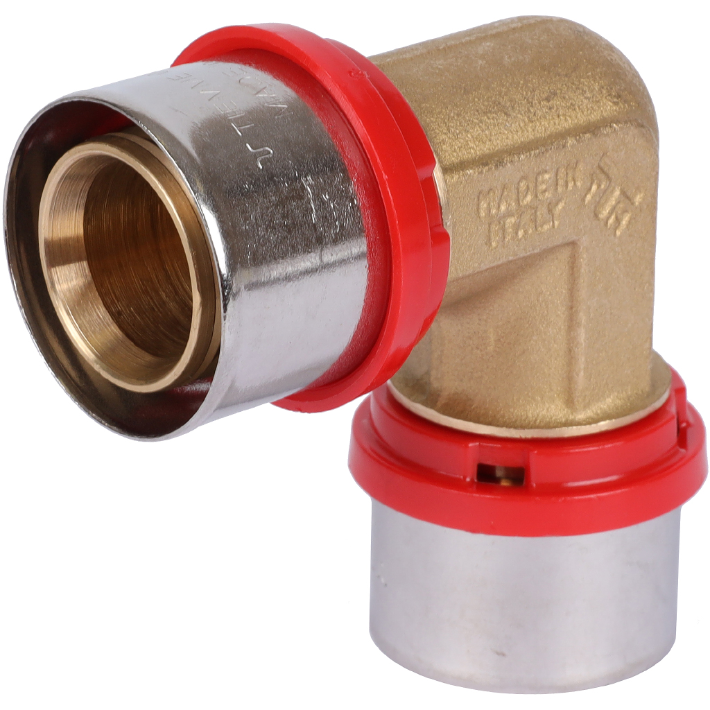 Угольник TIEMME 32x32 для металлопластиковых труб прессовой, 1650013