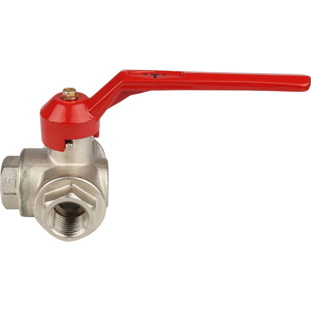 Кран шаровый Itap 128 1/2 трехходовой тип «Т» стандартный проход (рычаг)