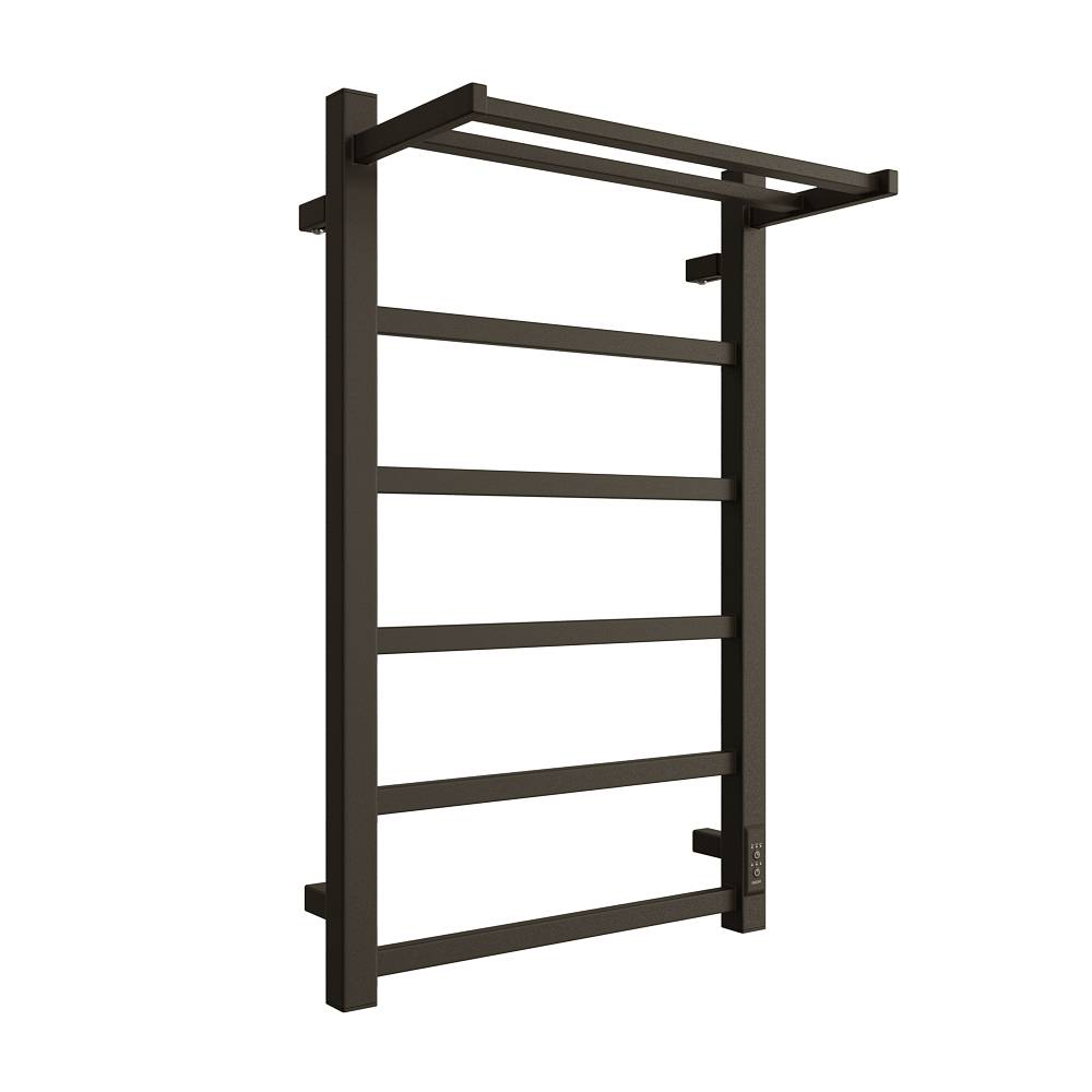 Полотенцесушитель STOUT электрический JAZZ quadro 80*50 Черный матовый с полкой, SHQ-J2QQ-F08050