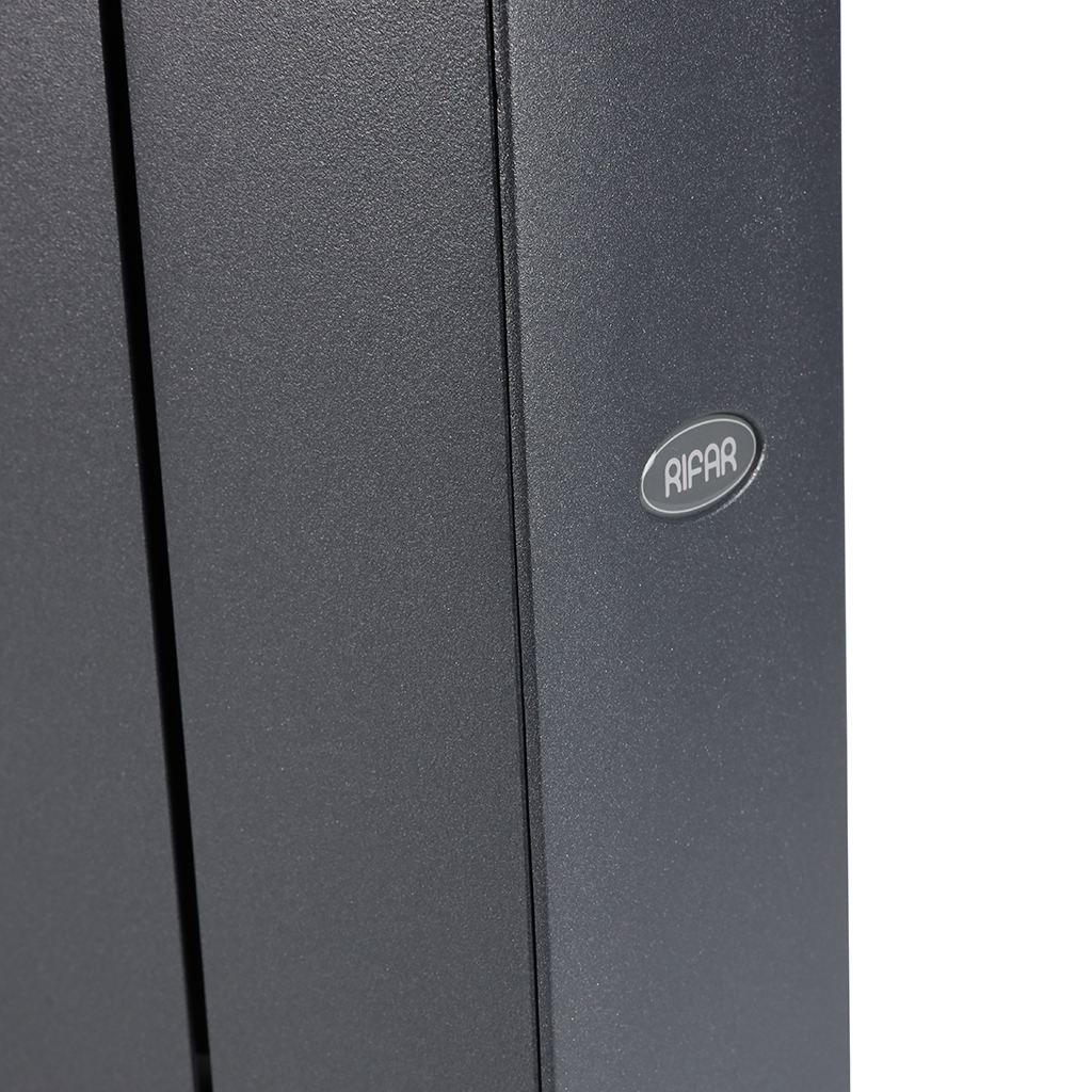 Радиатор биметаллический RIFAR SUPReMO VENTIL 350 SVR 12 секций нижнее правое подключение (Цвет ТИТАН), 4RS35.VR-12-TI