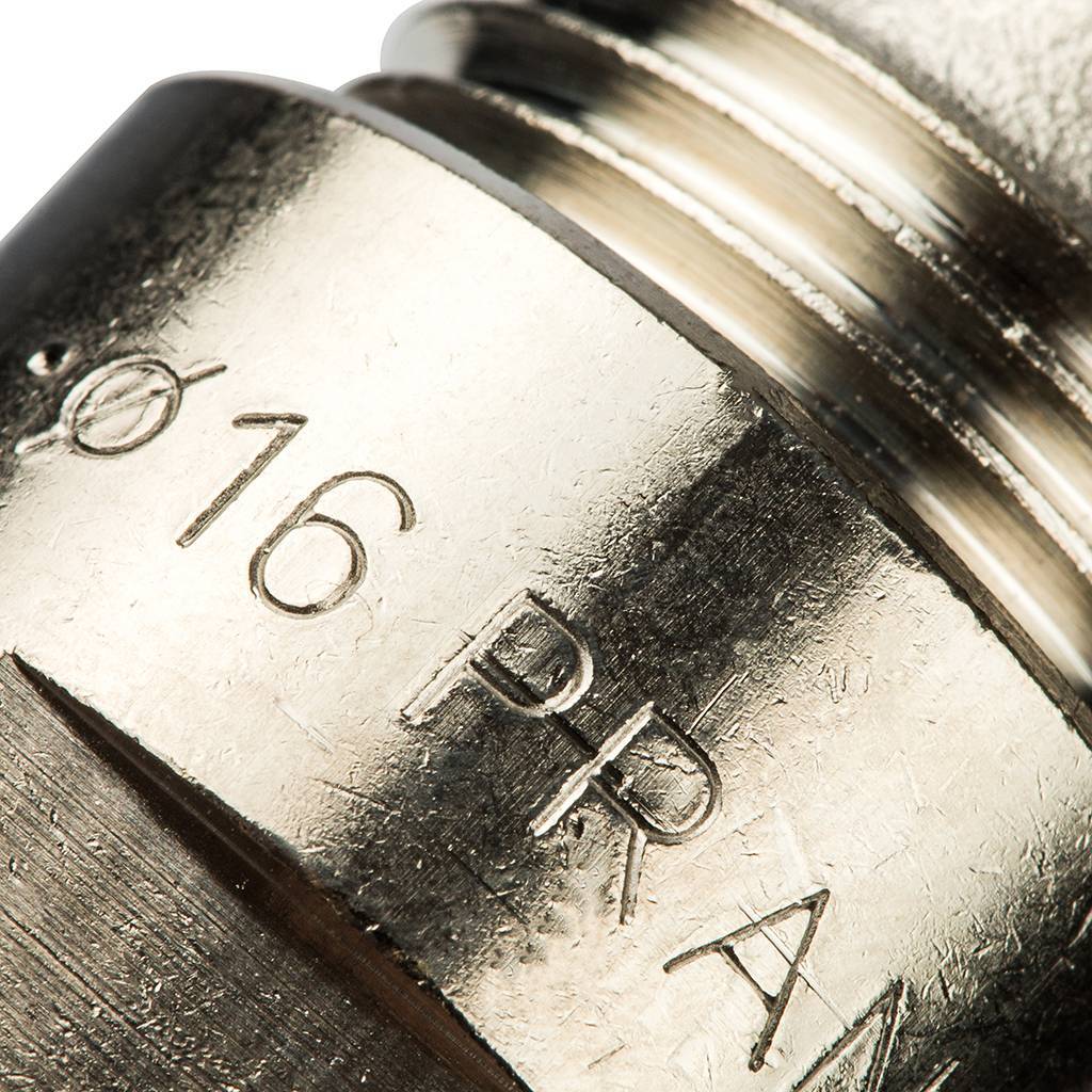 Угольник 90 Prandelli Multyrama (16х2,0) для металлопластиковых труб винтовой, 103.06.11.6