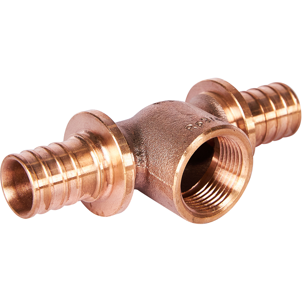 Тройник РЕХАУ RAUTITAN с внутренней резьбой на боковом проходе 25-Rp3/4-25 для труб из сшитого полиэтилена