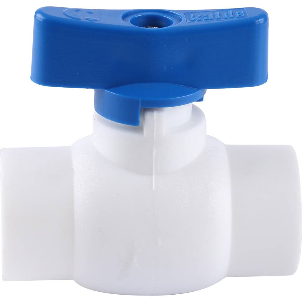 Мини-кран шаровой Kalde для полипропиленовых труб d=20 для полипропиленовых труб под сварку (цвет белый)