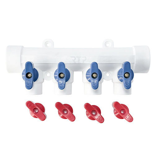 Коллектор с шаровым краном универсальный PPR 32х20/4, RTP