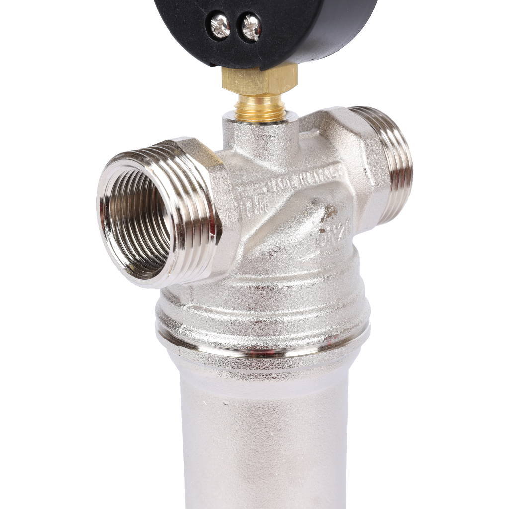 Фильтр с манометром с латунной колбой TIEMME 3/4BP, 3130008(3131N0005)