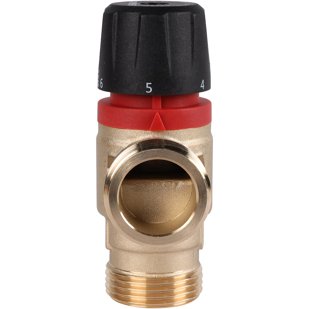 Термостатический смесительный клапан для систем отопления и ГВС ROMMER 1 НР 35-60°С KV 1,6 (боковое смешивание), RVM-0132-166025