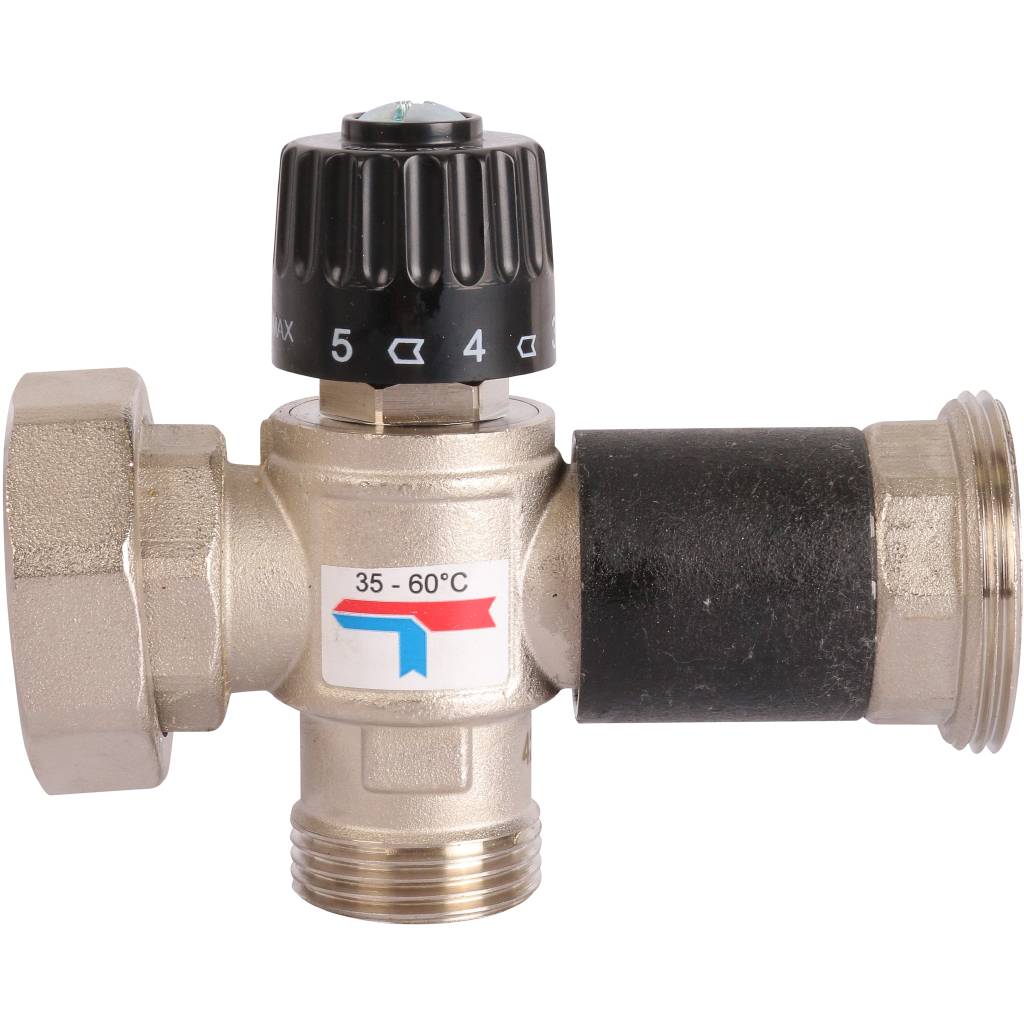 Насосная группа ROMMER RDG-0002 с термостатическим смесительным клапаном (35-60С) 1 без насоса, RDG-0002-002503