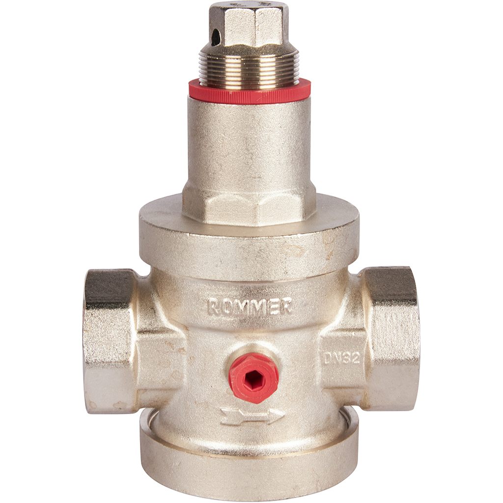 Редуктор давления ROMMER PN25 вн/вн 1 1/4  с выходом под манометр, RVS-0008-000032